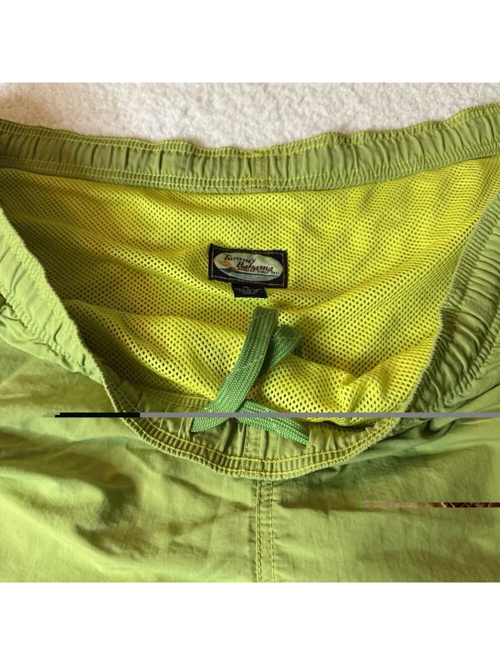 Tommy Bahama Relax Men’s XL Green Swim Trunks Board Shorts Marlin Drawstring